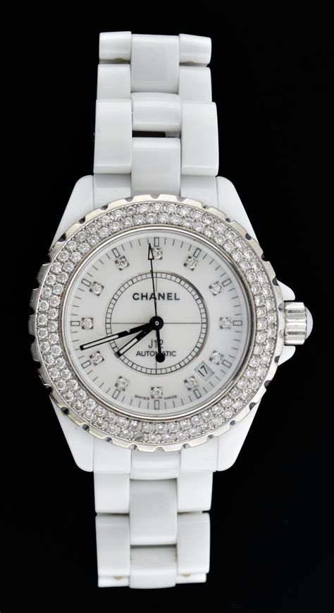 chanel j12 diamond bezel date watch mens|Chanel new j12 watch price.